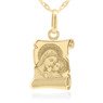 Złoty medalik Matka Boska z Jezusem Chrzest Komunia 